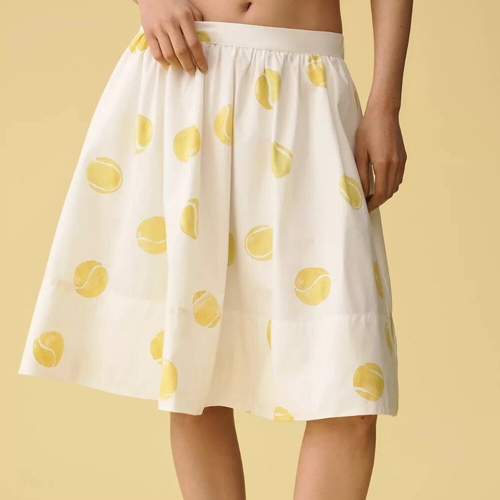 ANTHROPOLOGIE NWT The Jacie Tennis Midi Skirt by Maeve: Kate Schelter Edition